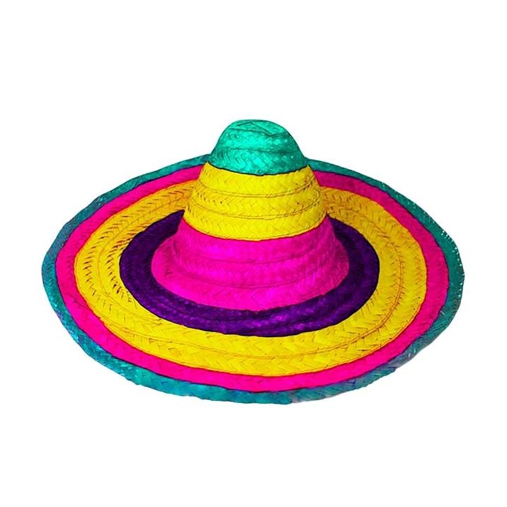 Chapéu Mexicano Sombreiro Colorido Adulto