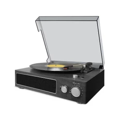 Vitrola Toca Discos Raveo Studio Usb Bluetooth FM Aux Preta