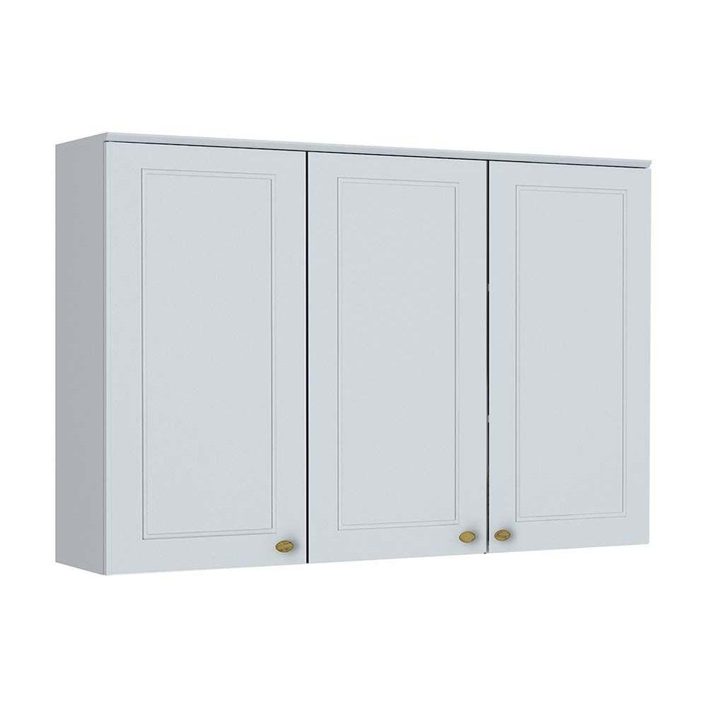 Armário Aéreo p/ Cozinha Americana 3 Portas 120cm Branco - Henn em Oferta na Shopee