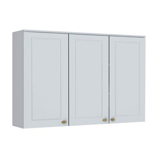 Armário Aéreo p/ Cozinha Americana 3 Portas 120cm Branco - Henn em Oferta na Shopee