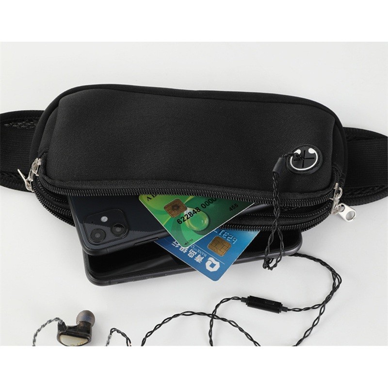 Pochete esportiva multicamadas à prova d'água para atividades, bolsa de cintura para corrida armazenamento multicamadas em Oferta na Shopee