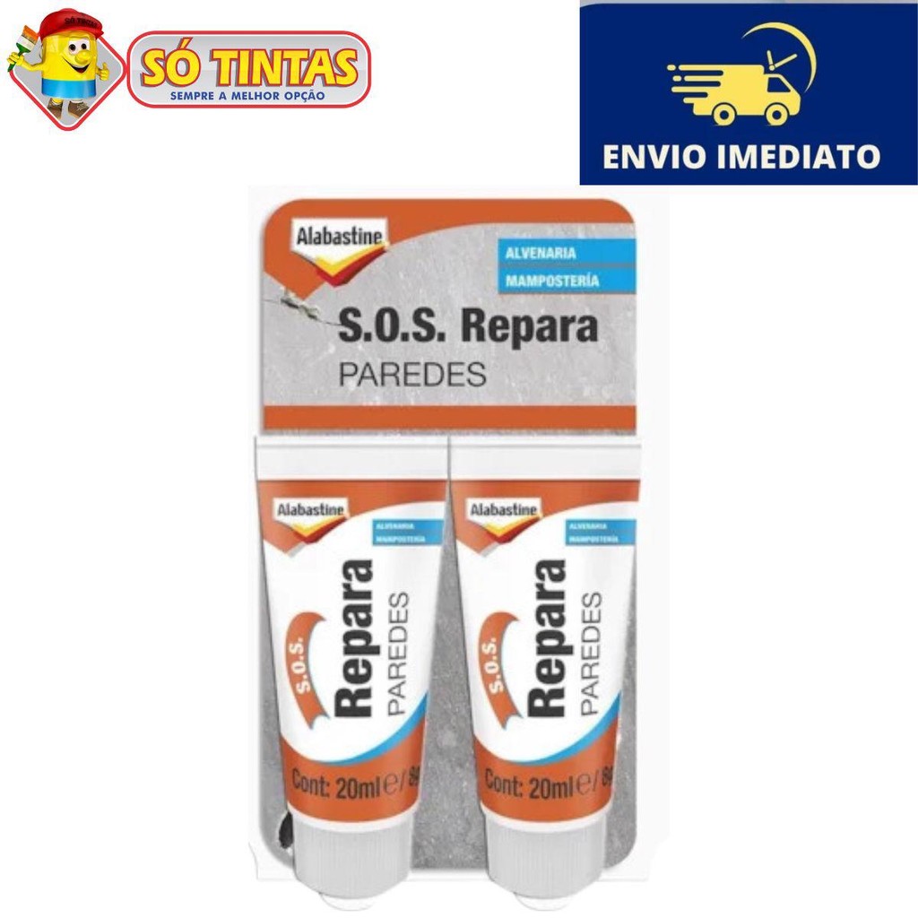 S.O.S Repara Paredes Preenche e Repara 20ml / 8 g cada – Alabastine em Oferta na Shopee