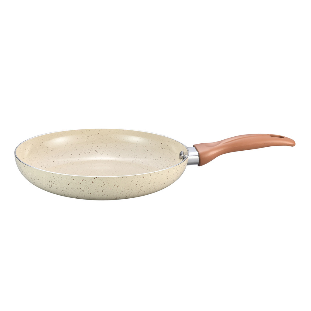 frigideira antiaderente 24cm de ceramica e aluminio bege - Oikos - Home & Living