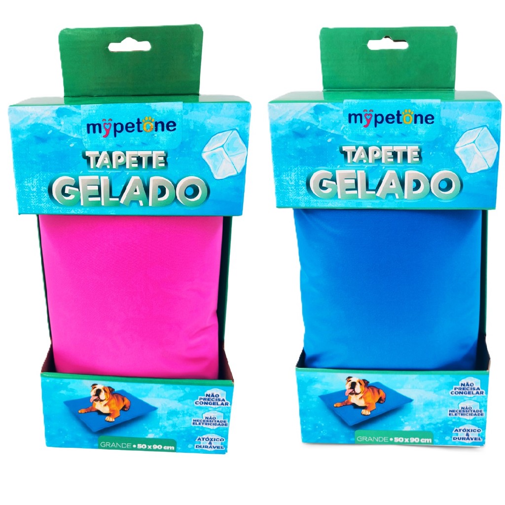 Kit 2 Tapete Gelado Grande 90x50 Mypetone para Cães - Azul e Rosa em Oferta na Shopee