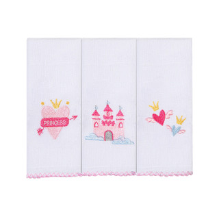 Kit Pano De Boca Bordados Papi Castelo - 3 Peças em Oferta na Shopee