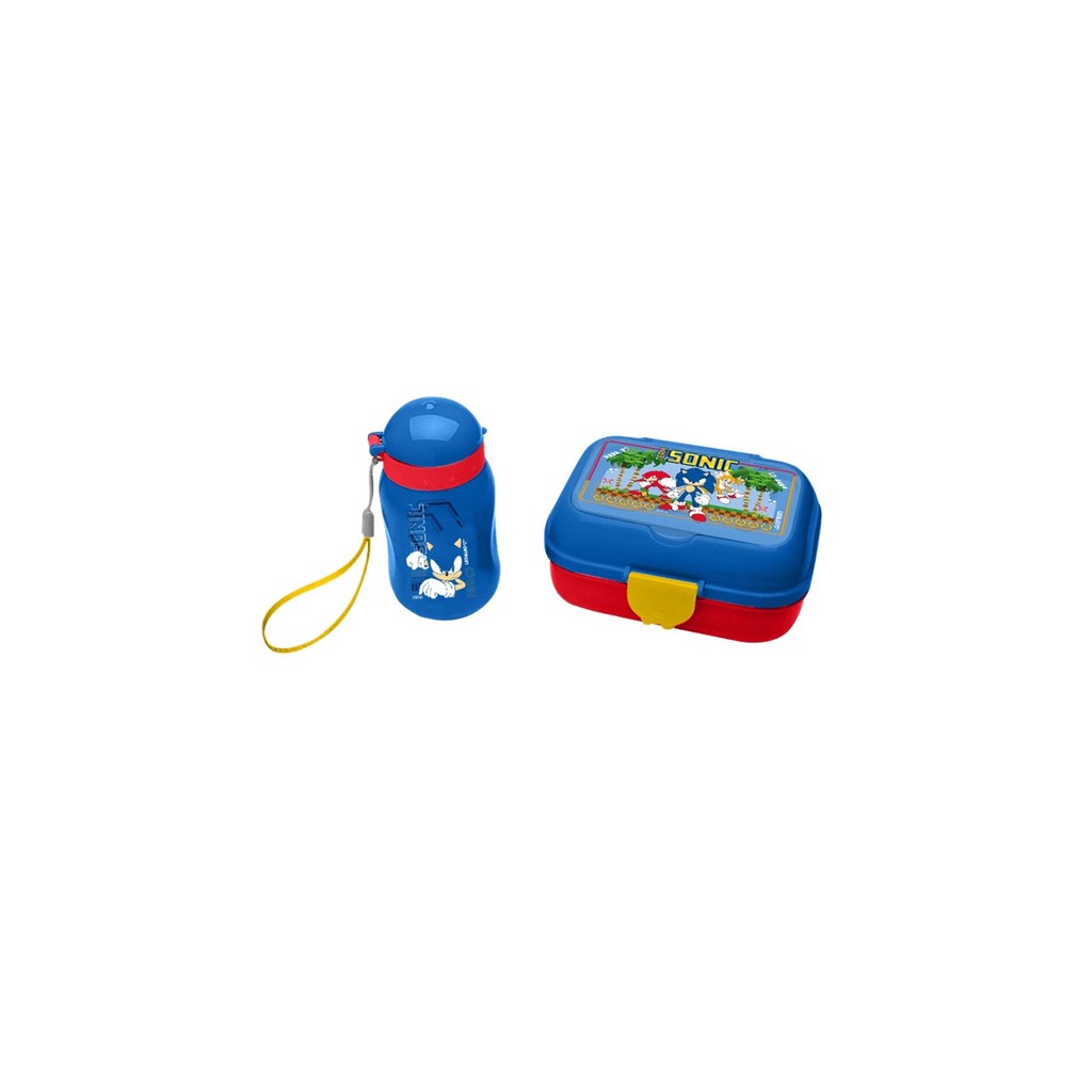 Kit Lanche Sonic Garrafa Plástica + Marmita - Leo&Leo.