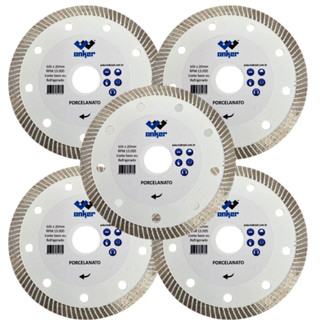 Kit 5 Disco Diamantado Turbo 110mm Ultra Fino para Vidros em Oferta na Shopee