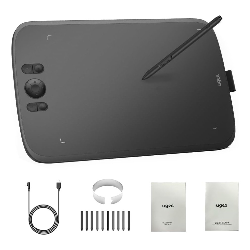 Tablet De Desenho Ugee M808 25,4x15,9 Cm 8 Teclas Caneta 16k