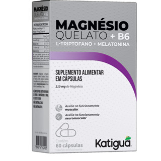Magnésio Quelato + B6 + L-Triptofano + Melatonina 60 Cápsulas 870mg - Katiguá em Oferta na Shopee