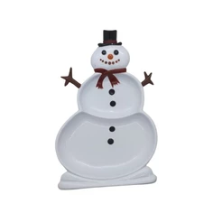 Bandeja Boneco De Neve Premium - Branco - 15x22cm - 1 unidade - Só Boleiras - Rizzo