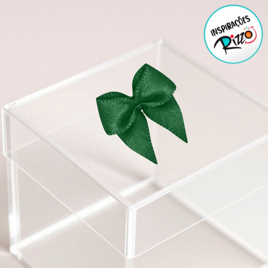 Lacinho de Fita de Cetim Verde Bandeira 10mm - 2,5cm - Cor 217 - 50 unidades - Progresso - Rizzo