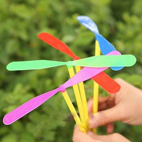 kit 2 Pirocoptero 5 Unidades - Brinquedo Antigo Raridade - Giro Hélice - Girocóptero - Super Hélice