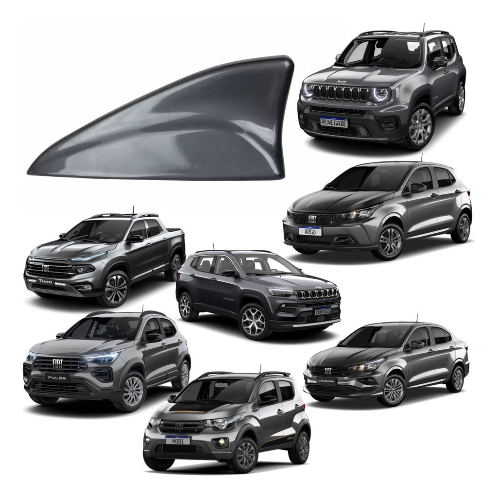 Antena Big Grande Tubarao Shark-FIAT TORO NOVA STRADA, PULSE MOBI ARGO CRONOS T-CROSS NIVUS POLO TRACK