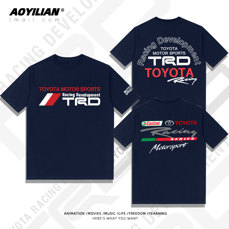 TOYOTA Performance Car Racing Department TRD Camiseta Casual Masculina E Feminina De Manga Curta 100 % Algodão Manperson