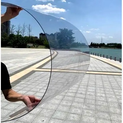 Placa de Policarbonato Compacto Cristal 1,90x0,40 cm  x 2 mm para Máquinas de Corte