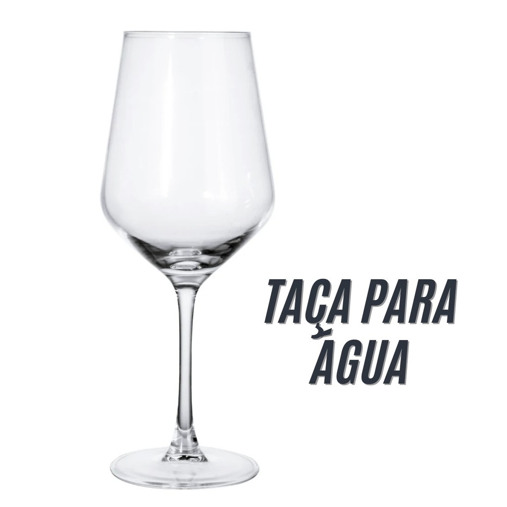 Taça para Água Dia a Dia em Vidro Transparente 620ml Dynasty Unidade Vinho Tinto Luxo