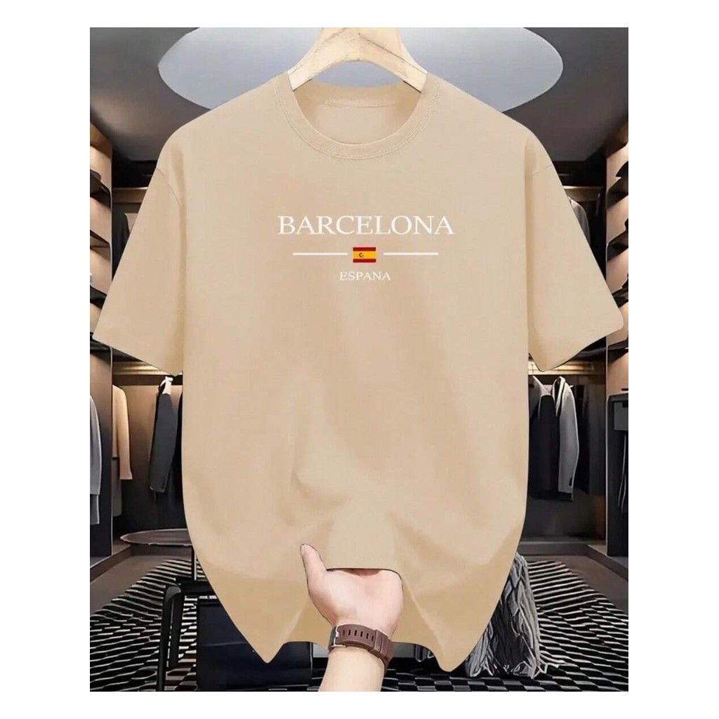 Camiseta Masculina Barcelona Camisa 100% Algodão Blusa Premium Lançamento