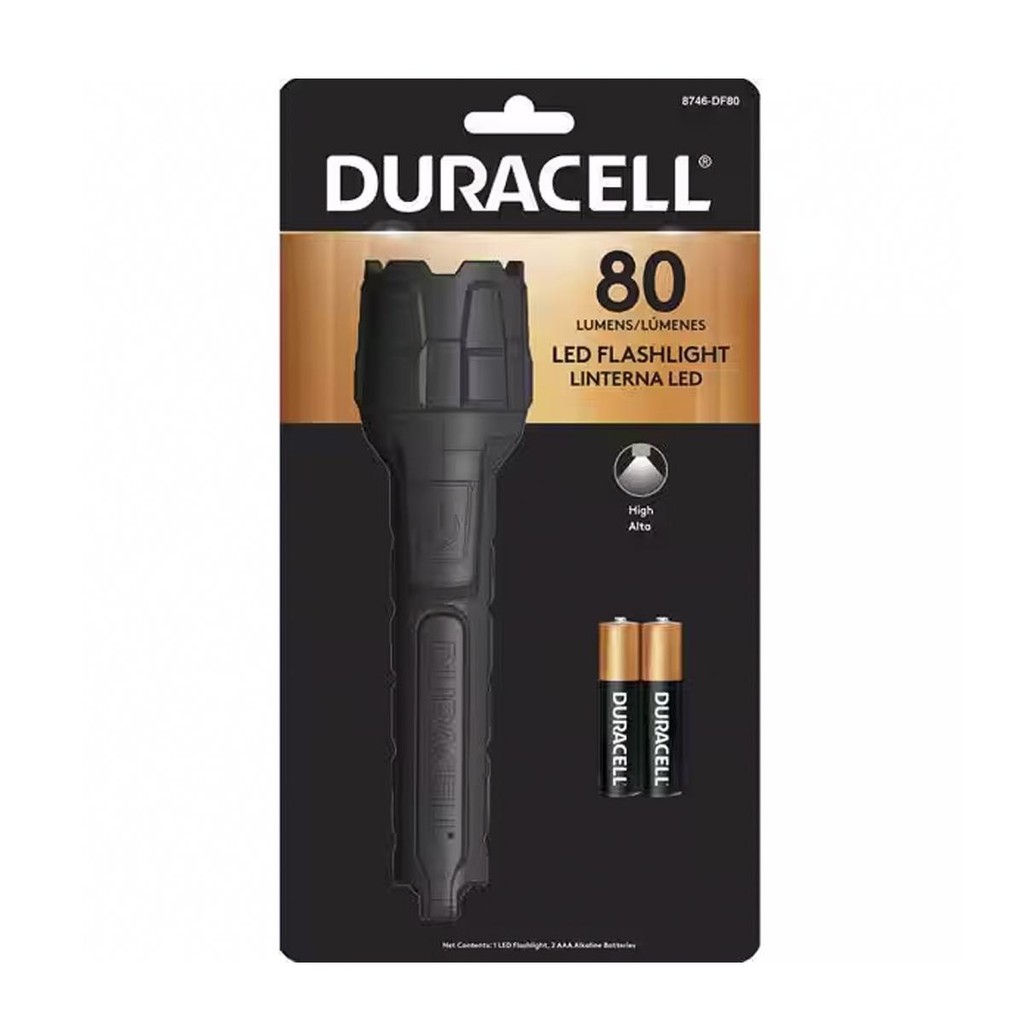 Lanterna Duracell LED 80 Lúmens Camping e Emergência IPX4 Resistente