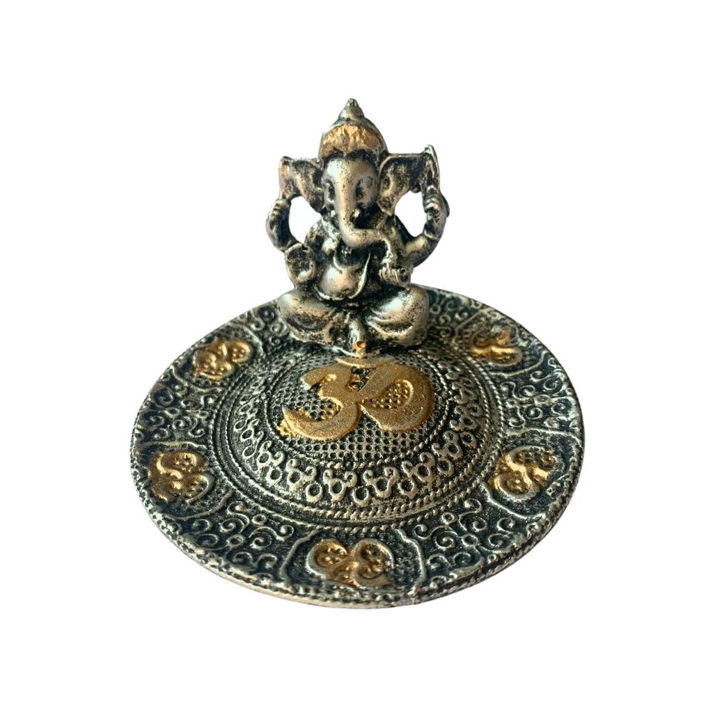 Incensário Pratinho Ganesha/Om Prata em Oferta na Shopee