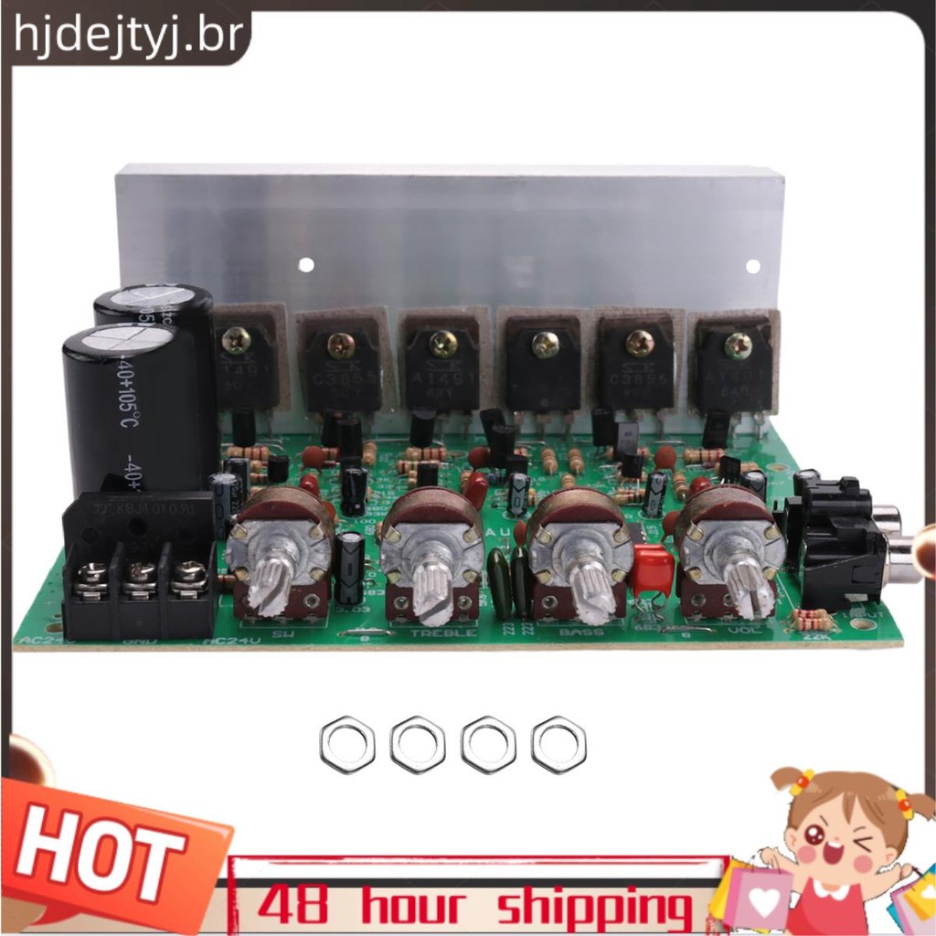 Placa Amplificadora De Áudio 2.1 Canais 240W Subwoofer De Alta Potência AMP Dual AC18-24V Home Theater