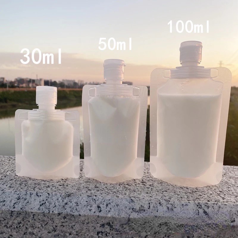 Peças/100ML Bolsa Para Viagem Com flip Transparente em Oferta na Shopee
