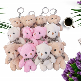 kit 24 UN Chaveiros Mini Tedy com Pingente Ursinho Urso de Pelúcia Pequeno 7cm em Oferta na Shopee