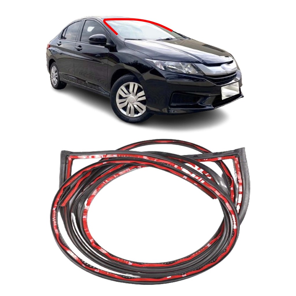 Borracha Arremate Adesivado Parabrisa Honda City 2015 a 2020 Borrachauto