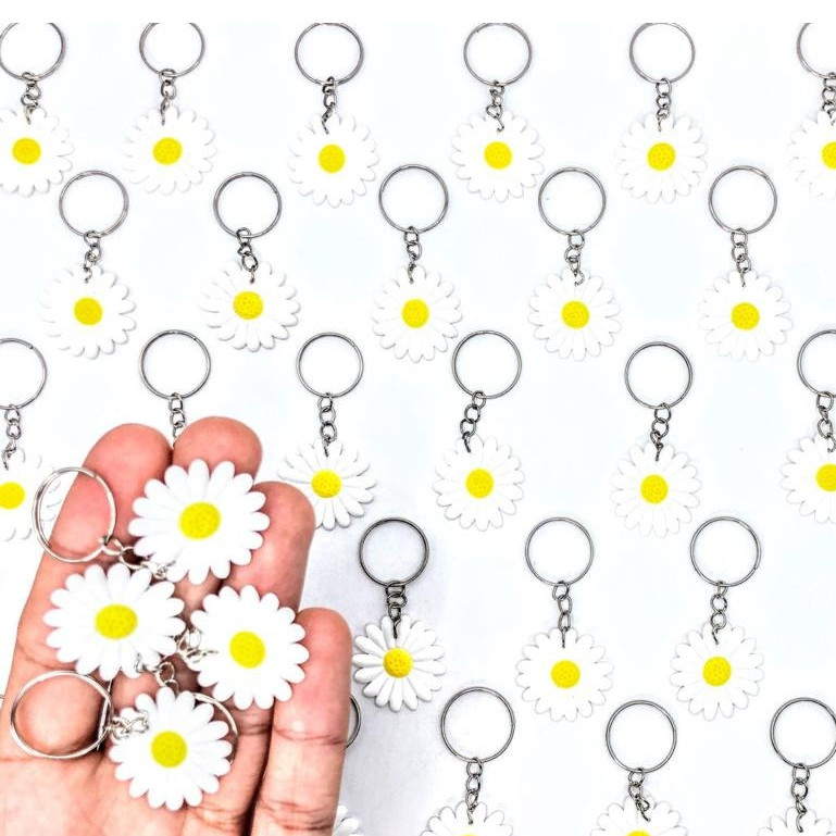 Chaveiro Margarida Branca 10un Lembrancinha Primavera