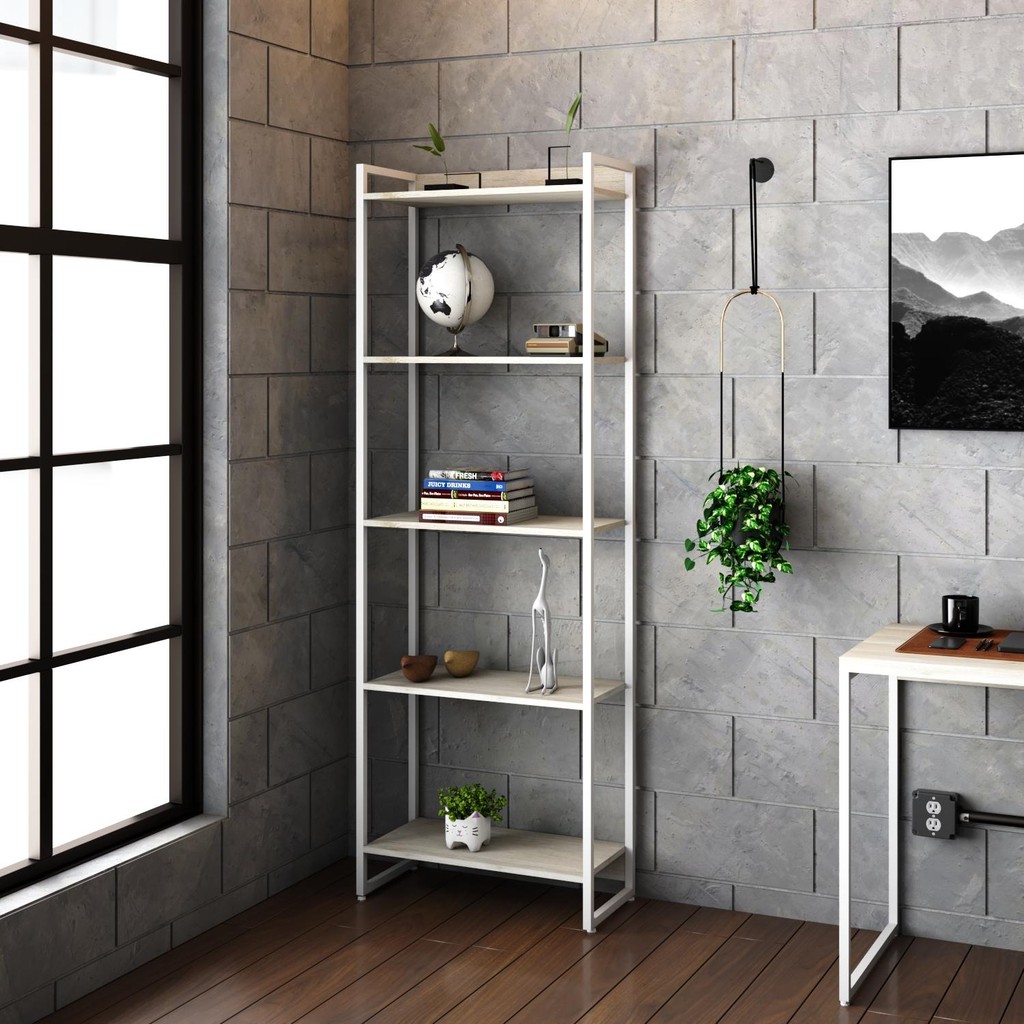 Estante Dynamica 60X30X187cm C/05 Prateleiras Estrutura Branca