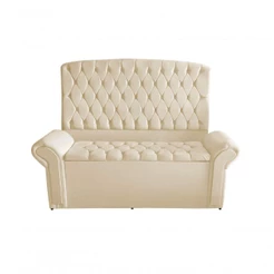 Kit Dubaí Cabeceira De Cama Box Casal E Recamier Baú 140 Cm Suede Porcelana Do Lar Móveis
