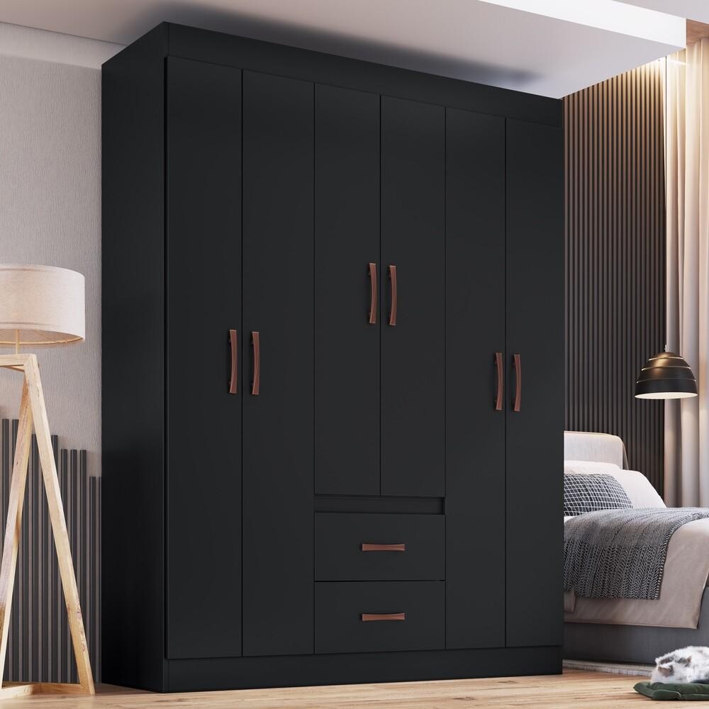 Guarda-Roupas 6 Portas 2 Gavetas Multimóveis CR35111 - Home & Living