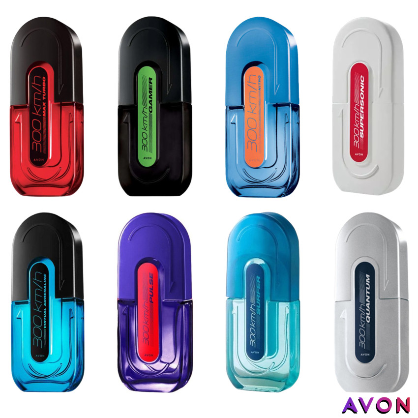 300km/h Deo Colônia Avon - 100ml: Max Turbo, Power, Quantum, Surfer Nitro, Electric, Supersonic, Virtual Adrenaline