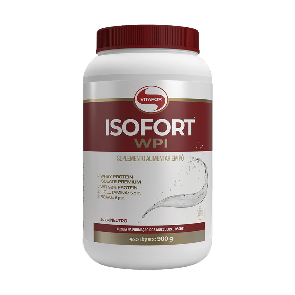 Isofort Whey Protein Isolado Neutro 900g Vitafor