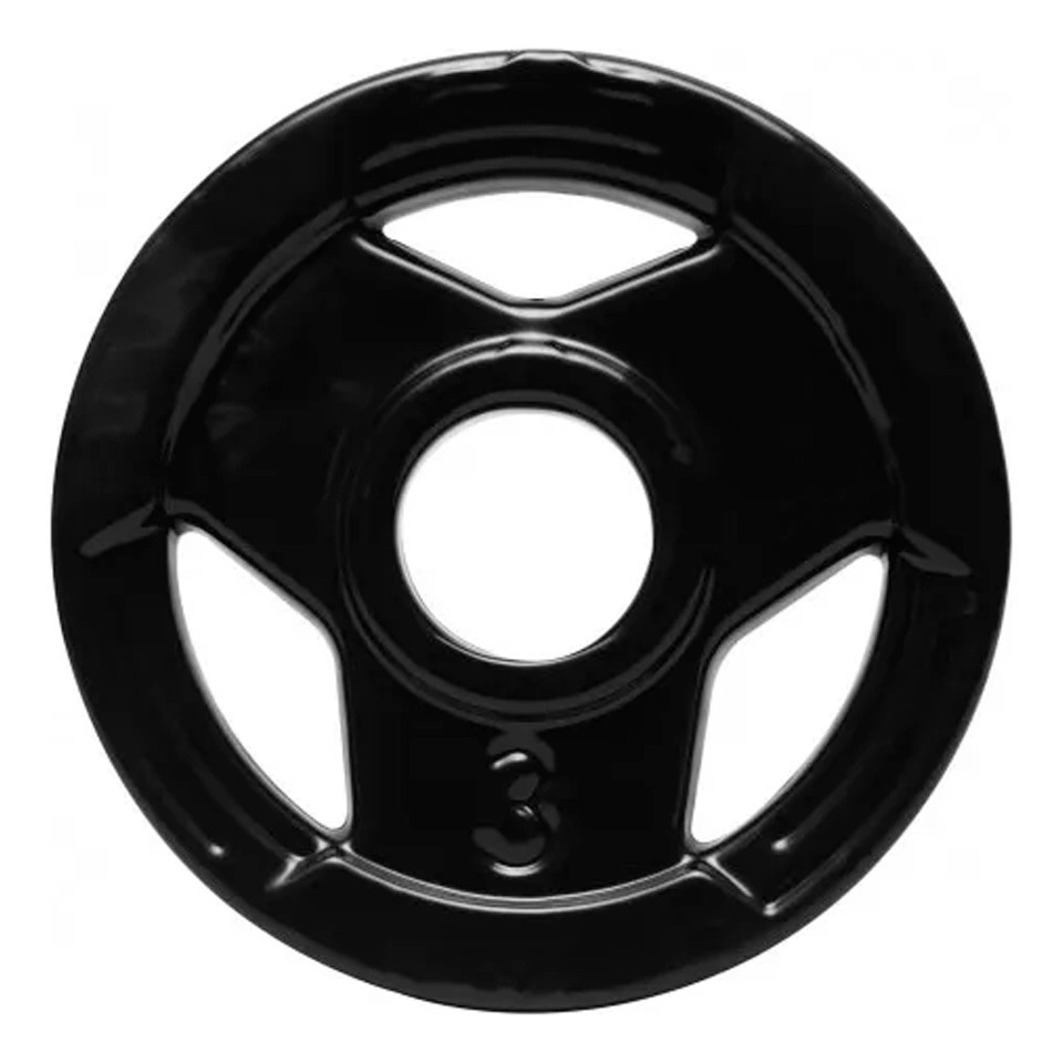 Anilha Sport 3 Kg Emborrachada P/ Barra Olímpica 50mm