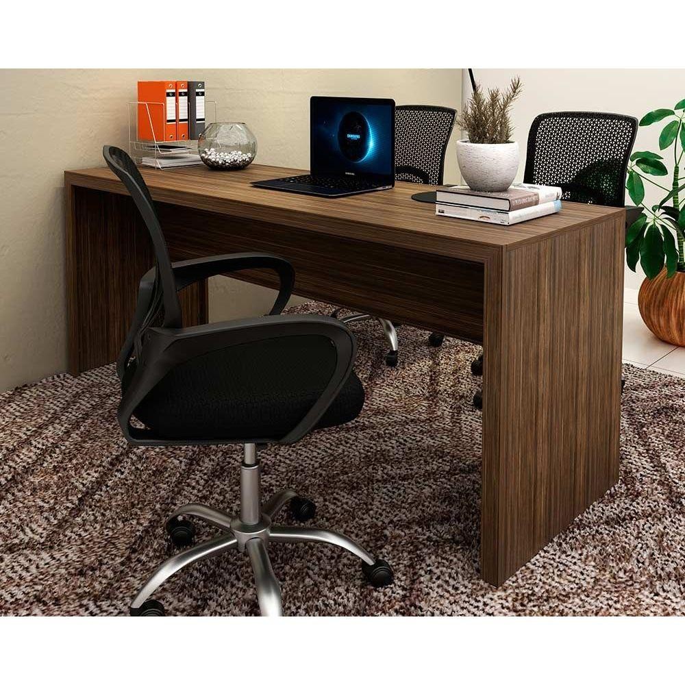 Mesa de Escritório ME4185 180cm Nogal - Tecno Mobili em Oferta na Shopee