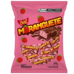 Bombom Morango Cobertura Chocolate Moranguete 450g - Bel