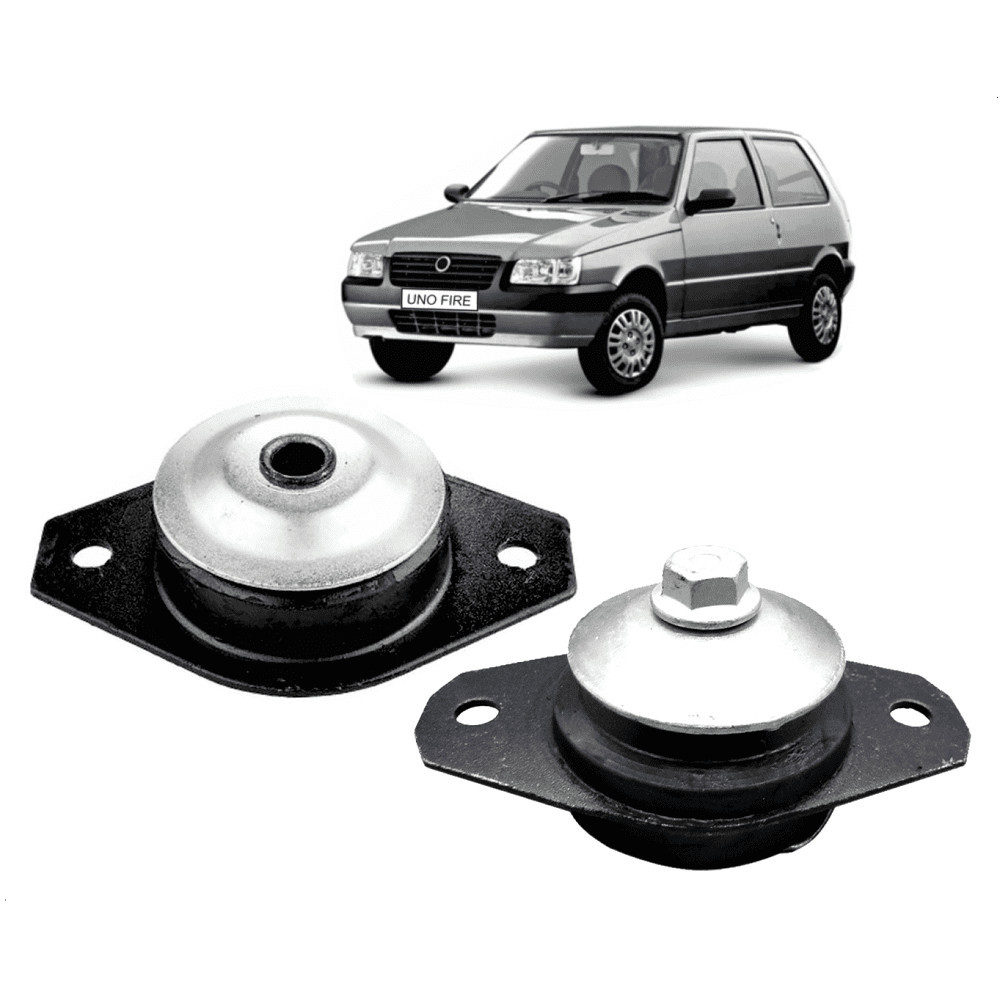 Kit 2 Coxim Calço Motor Esquerdo E Direito Uno Fire 1.0 1.3 Fiorino 04/2013