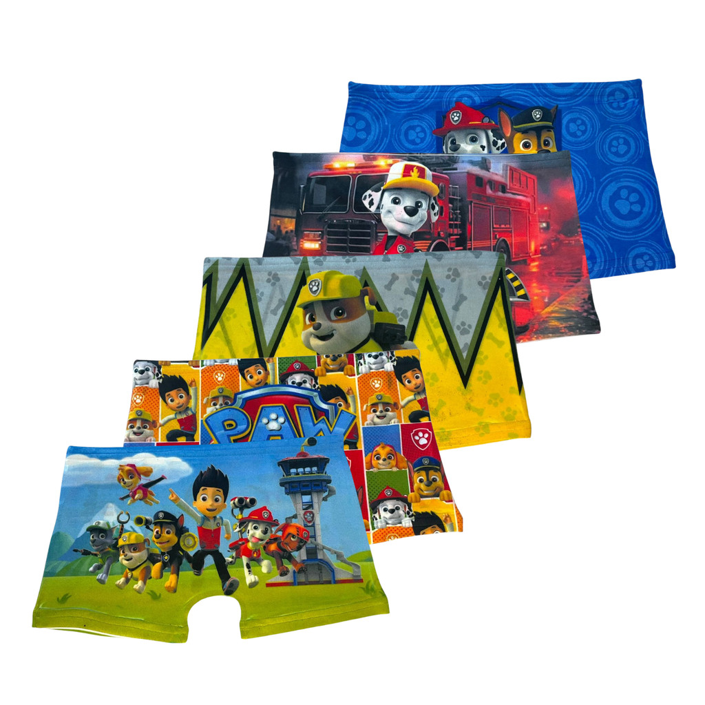 Kit Cueca Box Boxer Infantil Patrulha Canina Sublimada Menino Criança em Oferta na Shopee