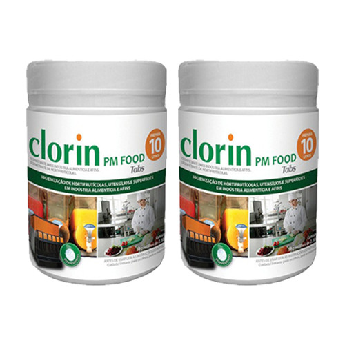 Clorin PM Food Tabs higienização alimentos 100 Pastilhas 10 L com NF