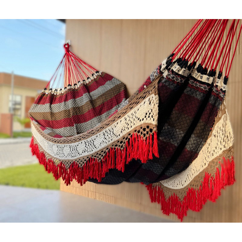 Rede De Dormir Descanso Casal Balanço Bucho De Boi Luxo Reforçada Boa Solteiro Gigante Premium