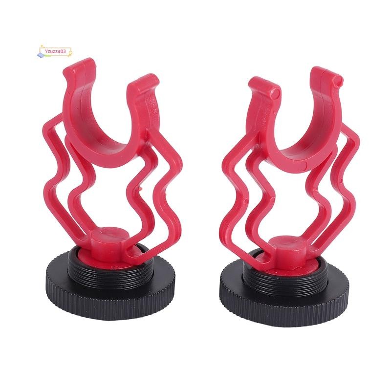 [Hot]2 Pçs Universal Microfone Ondulado Adaptador De Montagem De Choque Plástico Suporte Substituição Para By-mm1