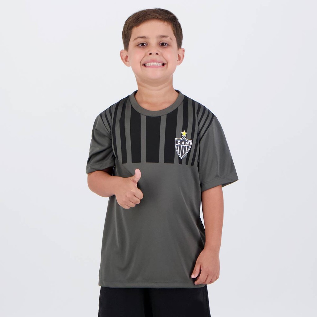 Camisa Atlético Mineiro Soil Infantil Cinza - Sports & Outdoors