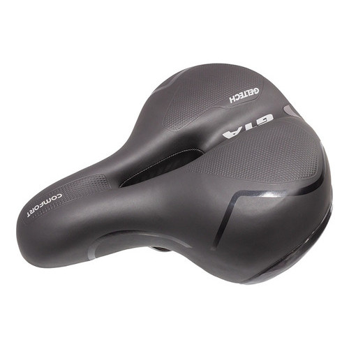 Selim Banco Largo Grande Confort Com Gel 2 Molas Bike Mtb