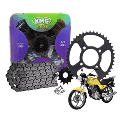 Kit Relação Tração Transmissão Yes 125 Intruder 2005 À 2016 Com Retentor Original Kmc