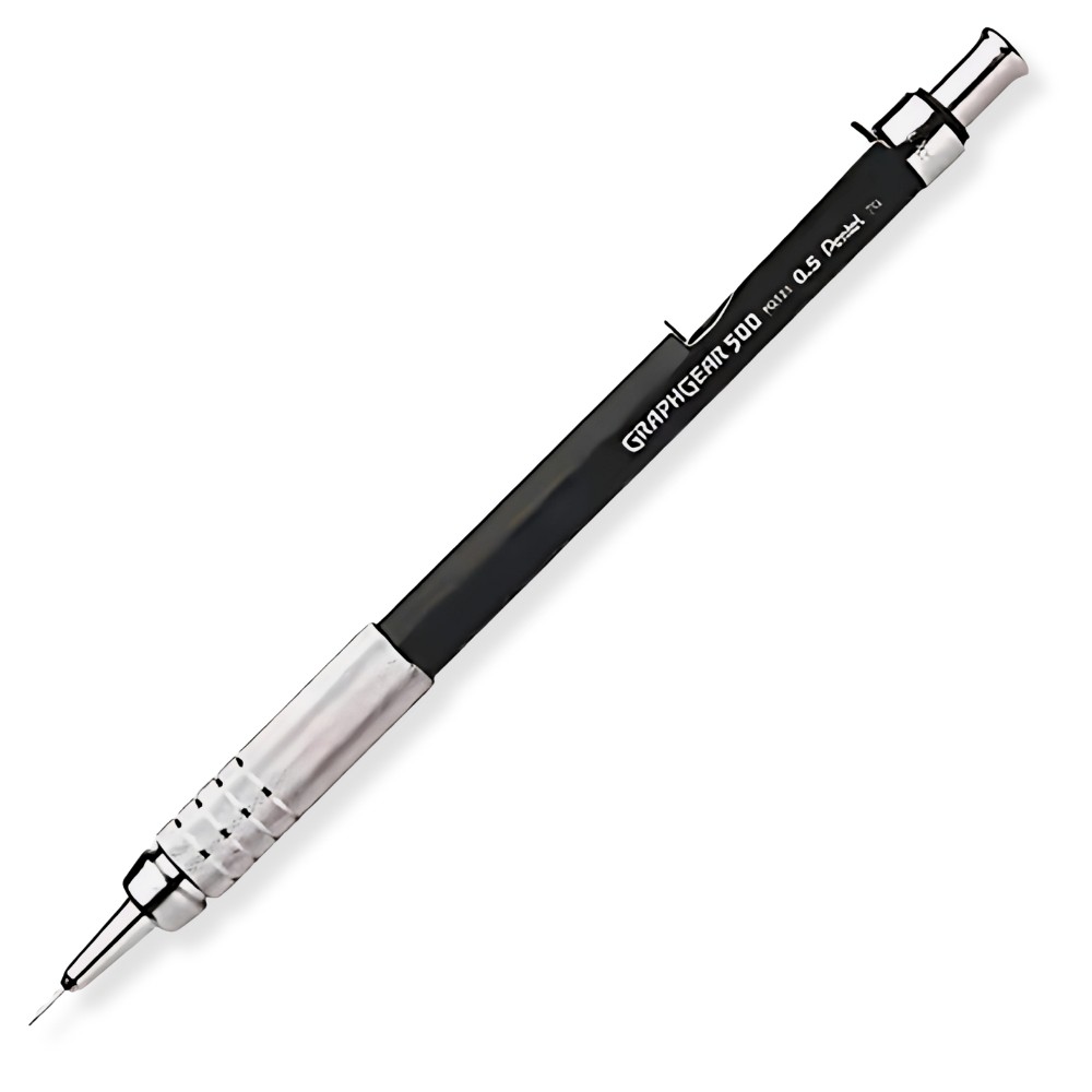 Pentel Lapiseira Técnica Graphgear 500 0.5mm Preto PG525-A em Oferta na Shopee