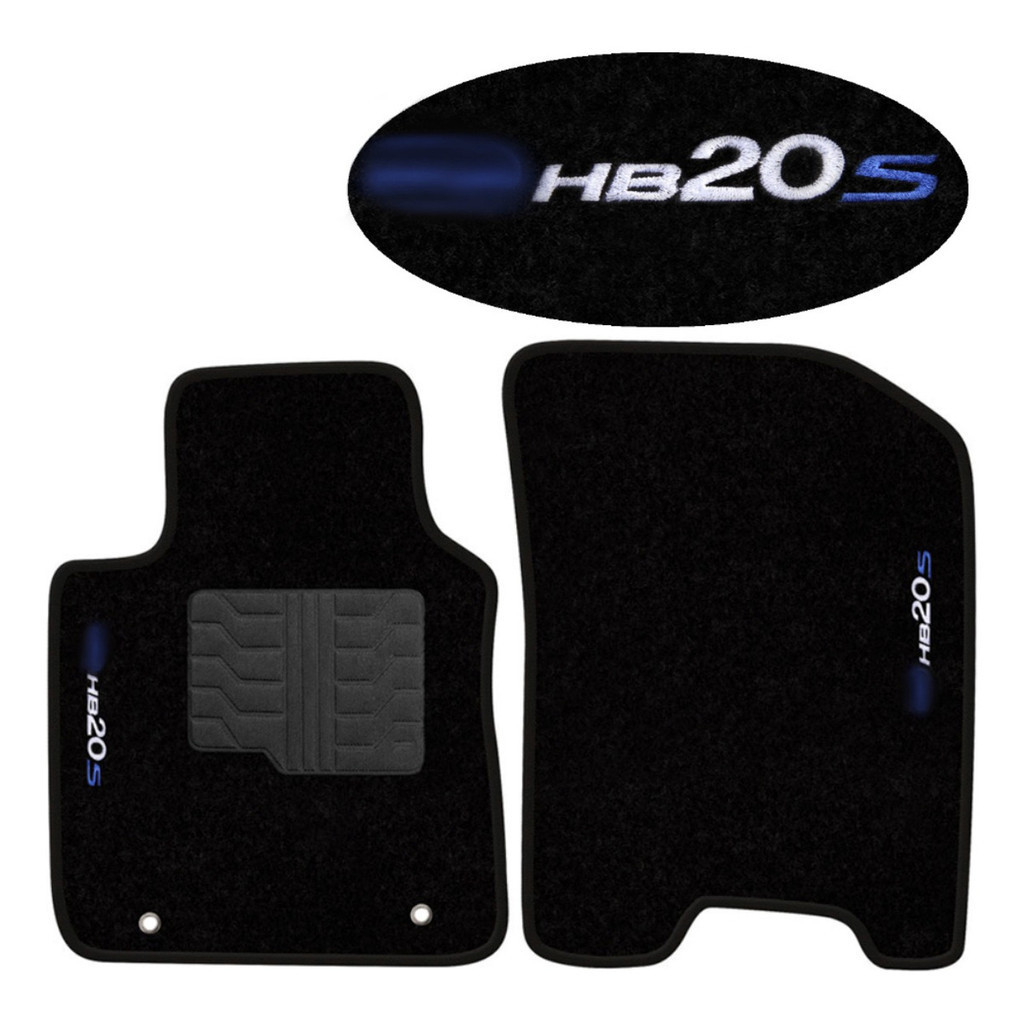 Kit Tapetes 5 Peças Carpete Hb20s 2012 13 14 15 A 2018 Preto