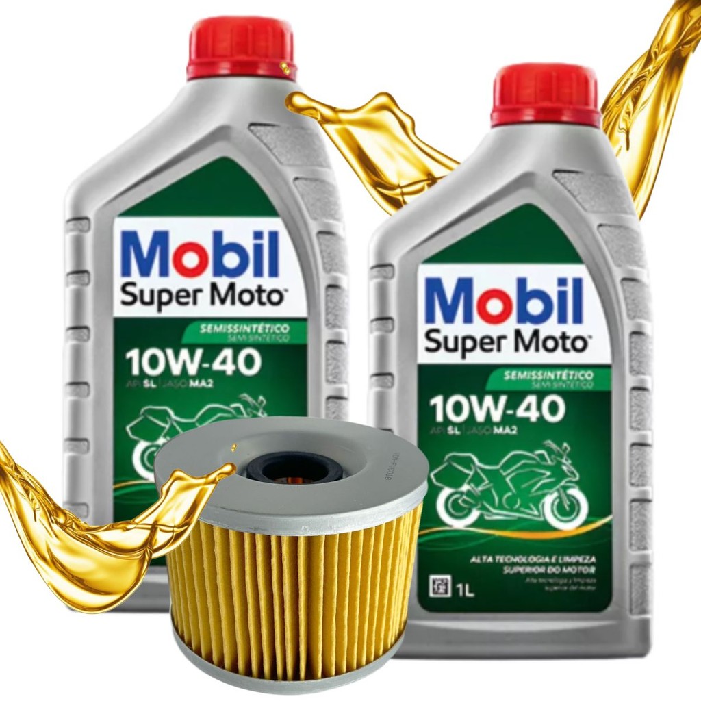 Troca de Óleo Ninja 250r 2008-2012 Mobil 10w40 + Filtro