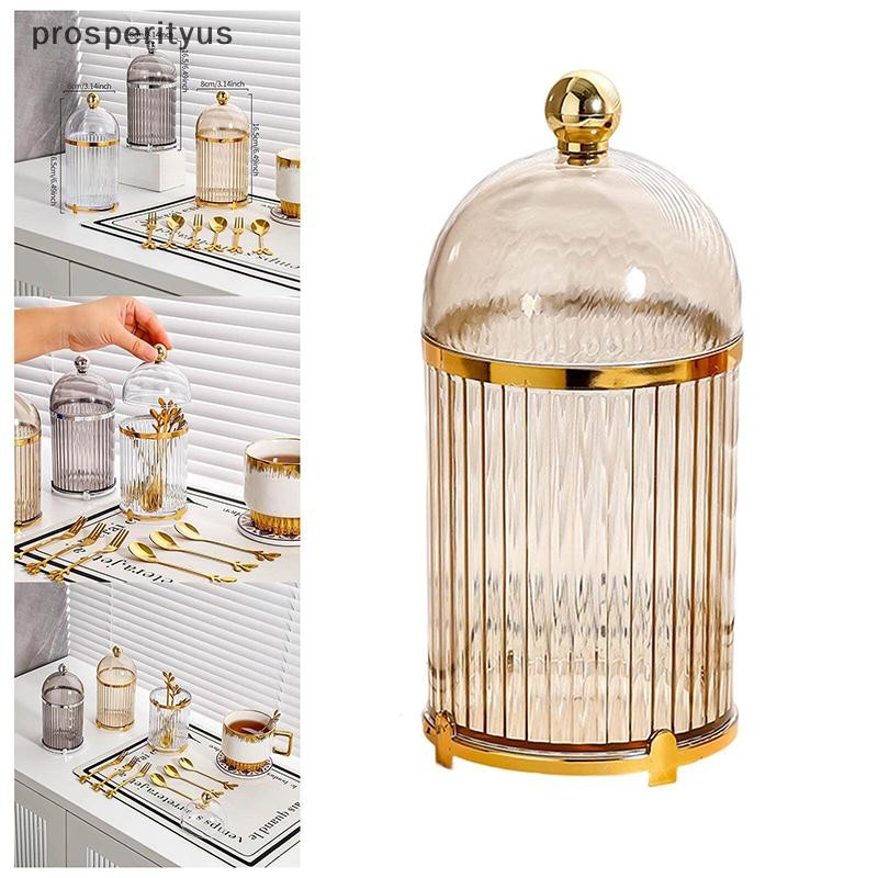 [prosperityus] Recipiente para armazenamento de garfos de frutas, tubo para armazenamento de colheres de café em Oferta na Shopee