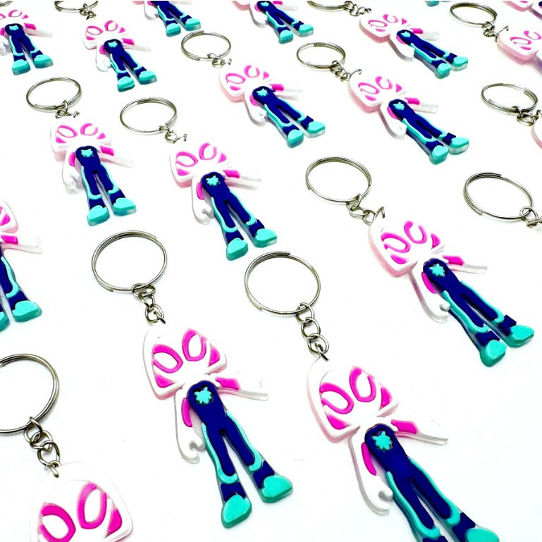 Aranha Fantasma  Mulher Chaveiro 10Peças Lembrancinha Tema Spder Novidade Desenho Homem Aranhaa Marvel