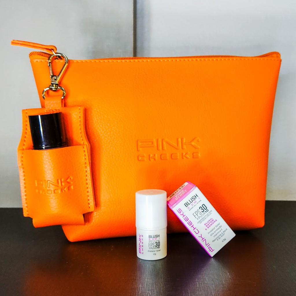 Necessaire Softcolor  Laranja Pink Cheeks EXCLUSIVA LANÇAMENTO DIA DAS MAES - Beauty